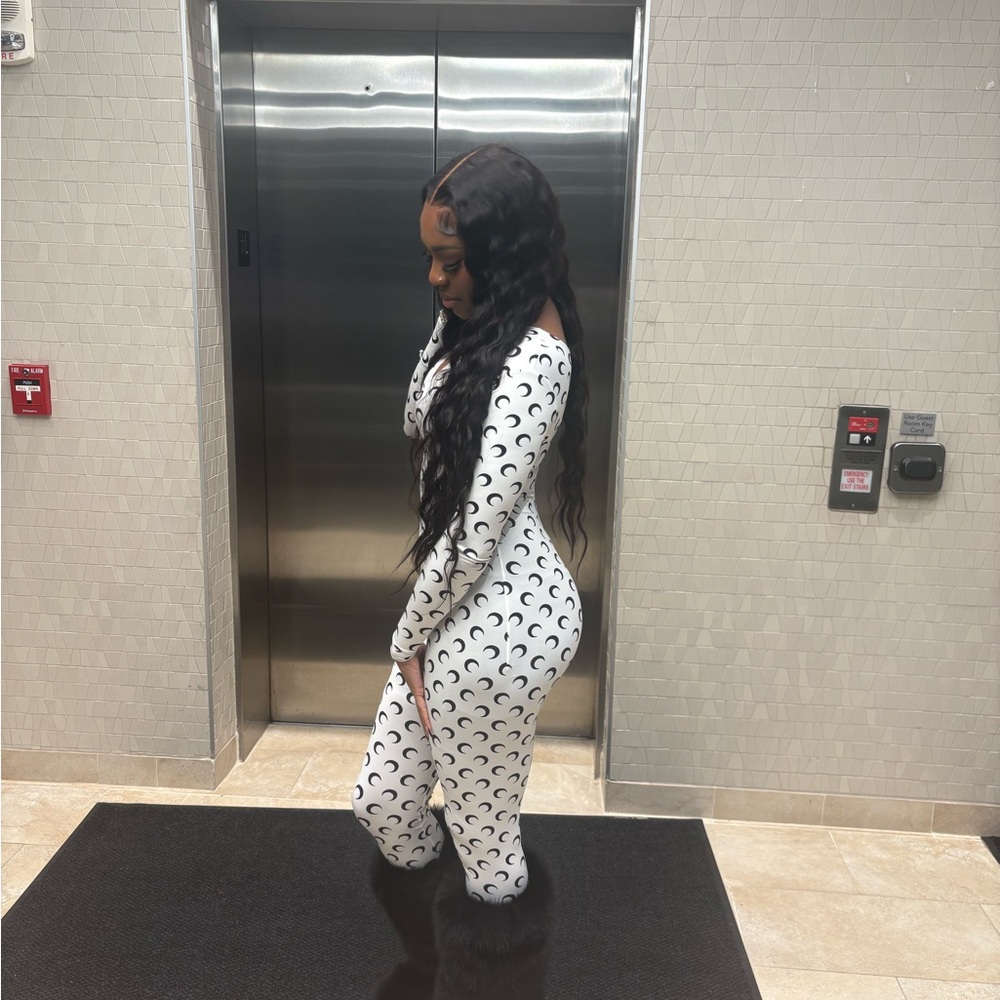 Marine Serre Monochrome Crescent Jumpsuit - Picture 2 of 4